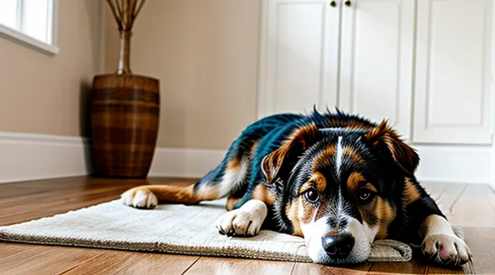 Instruction: why a dog scratches the floor before lying down.