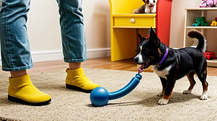 Instruction: why a dog shakes a toy from side to side.