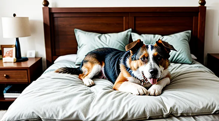 Instruction: why a dog should not be allowed to sleep in the same bed with you.