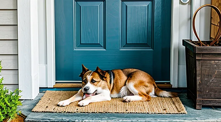 Instruction: why a dog sleeps by the front door.