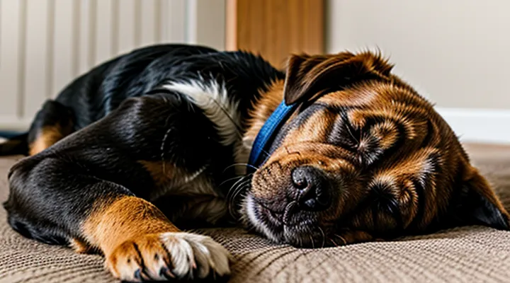 Instruction: why a dog sleeps in strange positions.
