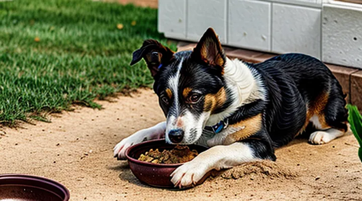Instruction: why a dog tries to «bury» food in its bowl.