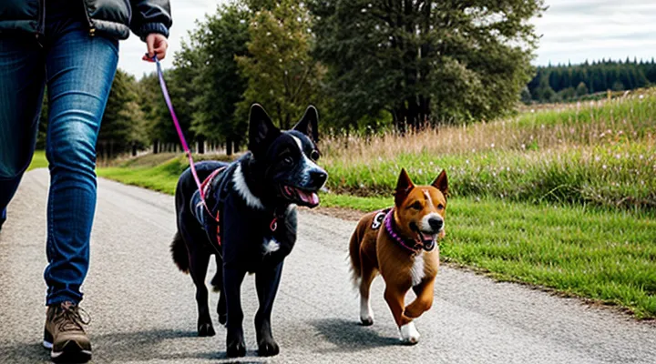 Instruction: why a dog tries to «herd» you on a walk.