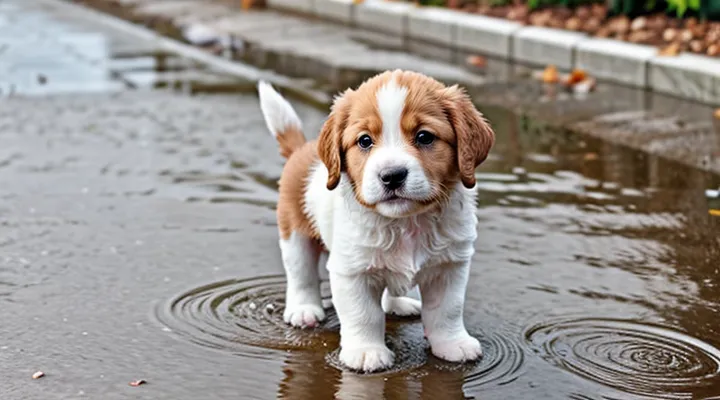 Instruction: why a puppy should not be punished for puddles.